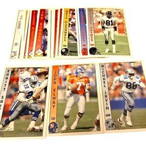 Vintage NFL Pacific Trading Cards 1992 Emmit Smith John Elway Football Collector